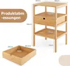 Bambusowy stolik nocny, stolik boczny z 3 półkami i 1 Podgląd zdjęcia produktu 5