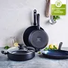 GreenPan Torino, Rund, Wok-/Bratpfanne, Schwarz, Keramik, Produktbild-Vorschau 3