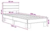 vidaXL Sommier avec tête de lit en bois recyclé 80 x 200 Voir les images du produit 8
