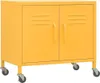 vidaXL Úložná skříň hořčicově žlutá 60x35x56 cm ocelová Náhled obrázku produktu 1