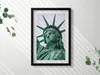 Freiheitsstatue New York USA– Wandbild mit Rahmen – Produktbild-Vorschau 2