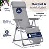 CASARIA® Set da 2 Sedie da Giardino Sdraio Reclinabile 7 Anteprima dell’immagine prodotto 15
