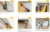 A collage of six images showing the steps for installing a roller shutter motor. Produktbild-Vorschau