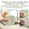 Tischsets 6er-Set, oval, 33x41 cm, Kunstleder, doppelseitig, hellgrün/beige Productafbeelding-voorbeeld