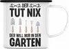 Trendation - Der Tut Nix Gärtner Emaille Tasse mit Spruch Produktbild-Vorschau 1