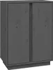 vidaXL Sideboard Grau 60x35x80 cm Massivholz Kiefer Produktbild-Vorschau 2