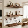 Étagères murales flottantes vintage marron, lot de 3, Voir les images du produit 3