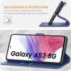 Samsung Galaxy A53 5G Handyhülle Blau Leder Tasche Flipcase Produktbild-Vorschau 4