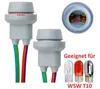 2x T10 W5W Gummi Fassung GRAU + Kabel Produktbild-Vorschau 3