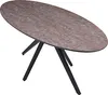 Homestyle4u Esstisch Oval Schwarz Braun Esszimmertisch Produktbild-Vorschau 11