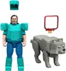 Minecraft The Movie Steve &  Wolf set 2 figures Produktbild-Vorschau 3
