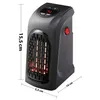 A black electric heater with dimensions indicated. Anteprima dell’immagine prodotto