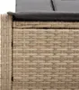 vidaXL Doppel-Sonnenliege mit Auflagen Beige Poly Rattan Produktbild-Vorschau 7