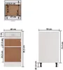 "im Angebot" Schubunterschrank Lyon Weiß 40x46x81,5 cm Produktbild-Vorschau 11