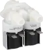 A close-up studio shot of a dual solenoid water inlet valve. Produktbild-Vorschau