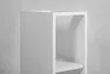 A close-up view of a white modular shelf unit against a textured gray background. Anteprima dell’immagine prodotto