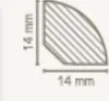 Aussenwinkel Für Viertelstableisten 14 x 14 x 400 mm Weiß Produktbild-Vorschau 1