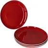 4er Set Linus rot Speiseteller Essteller Grill-Platte Produktbild-Vorschau 2