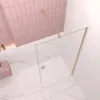 Duschspa Walk-In Dusche 120x200cm Gold gebürstet Duschwand Produktbild-Vorschau 3
