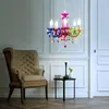 Kronleuchter, Lüster, Kristalle, bunt, 5-flammig, H 128 cm Produktbild-Vorschau 12