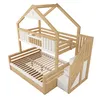 Flieks Etagenbett 90x200cm/140x200cm, Kinderbett Hausbett Produktbild-Vorschau 12