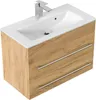 Badmöbel Waschplatz "Portus 700 SlimLine" 70 cm Eiche Gold Produktbild-Vorschau 2