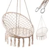 KIK KX7629 Závěsné křeslo s třásněmi 80 cm, béžové Podgląd zdjęcia produktu 5