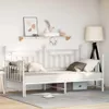 vidaXL Tagesbettrahmen Weiß 107 x 203 cm Stahl Produktbild-Vorschau 2