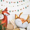Reh Folienballon Feli als Deko im Kinderzimmer, Tierballon mit Waldmotiv für Geburtstag und Feier. Podgląd zdjęcia produktu