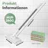 Wischmopp Set mit Druck-Klemm-System und 10Mikrofaserpads Produktbild-Vorschau 3