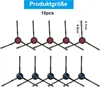 A set of 10 replacement side brushes for a robot vacuum cleaner, displayed in two rows on a white background. Dimensions are indicated with callout lines. Produktbild-Vorschau
