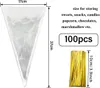 100 Spitztüten Bonbontüten Geschenktüten mit 100 Produktbild-Vorschau 3