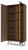Vitrine / Glasschrank AMARO 94cm – Eiche Dunin mit Lamellen Produktbild-Vorschau 4