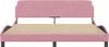 vidaXL Rám postele s čelem "Dover" růžový 180x200 cm Náhled obrázku produktu 4