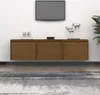 vidaXL TV Schränke 3 Stk. Honigbraun Massivholz Kiefer - Produktbild-Vorschau 2