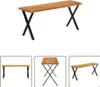 The Living Store Bank Baumkante 105 cm Massivholz Akazie Produktbild-Vorschau 1