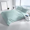 Mikrofaser Bettwäsche Set 135x200 cm Hellblau Einfarbig mit Produktbild-Vorschau 3
