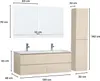 Ensemble meuble double vasque SORRENTO 120cm avec plan Voir les images du produit 3