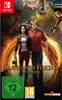 Cover art for a video game, featuring characters, a snake, and a cable car in a canyon setting. Produktbild-Vorschau
