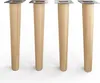 4x sossai Holzfüße rund - gerade Ausführung 25cm Buche Produktbild-Vorschau 2