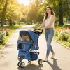 PawHut hondenwagen, inklapbare kattenbuggy, geschikt tot 10 Productafbeelding-voorbeeld 2