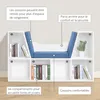 HOMCOM Bibliothèque banc 2 en 1 avec coussins de siège, Voir les images du produit 6