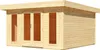 Gartenhaus Holz 38mm Blockbohlenhaus Gerätehaus North Produktbild-Vorschau 4