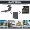 Outsunny Sonnenliege Gartenliege Relaxliege Dreibeinliege Produktbild-Vorschau 5