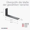 HOLZBRINK Regalträger Metall Regalhalter für Wandregal, Produktbild-Vorschau 7