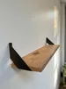 Dubová police z masivu 90x15x2,5 cm, olejovaná, palisandr, Náhled obrázku produktu 3