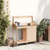 vidaXL Pflanztisch mit Schrank 110,5x45x124,5 cm Massivholz Produktbild-Vorschau 3