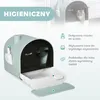 PawHut Katzentoilette Katzenklo mit Haube und Deckel Produktbild-Vorschau 4
