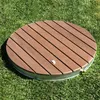 Runde WPC Gartendusche mobil camping Outdoor Dusche für Garten, Pool, Sauna  Produktbild-Vorschau