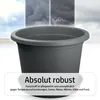 6X Blumentopf 34cm mit Untersetzer 30cm Pflanzkübel Grau Produktbild-Vorschau 4